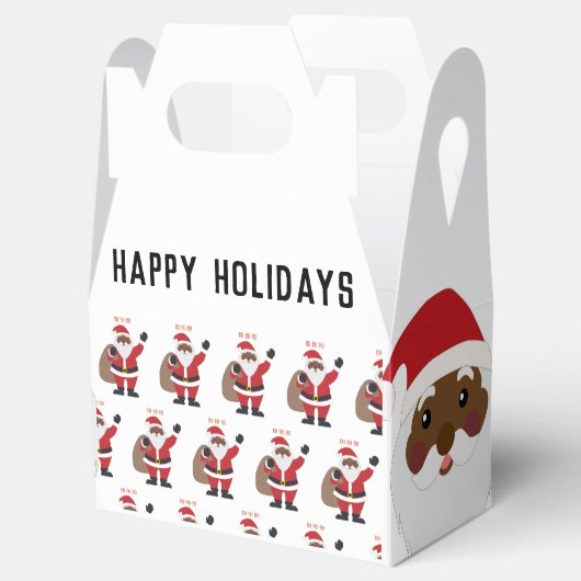 Afrikaanse Amerikaanse kerstman Bedankdoosjes (Geopend)