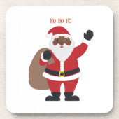 Afrikaanse Amerikaanse kerstman Bier Onderzetter (Voorkant)