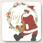 Afrikaanse Amerikaanse kerstman Bier Onderzetter (Voorkant)