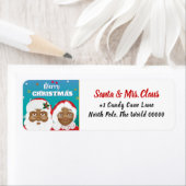 Afrikaanse Amerikaanse kerstman en mevrouw Claus K Etiket (Insitu)