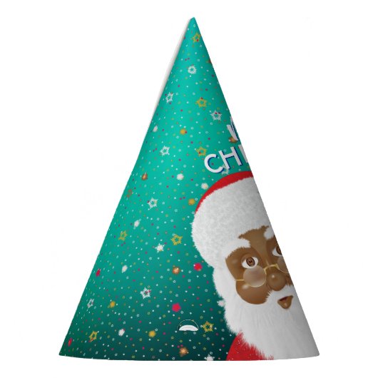 Afrikaanse Amerikaanse kerstman en mevrouw Claus K Feesthoedjes (Links)