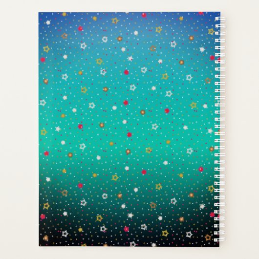 Afrikaanse Amerikaanse kerstman en mevrouw Claus K Planner (Achterkant)