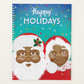 Afrikaanse Amerikaanse kerstman en mevrouw Claus K Planner (Voorkant)