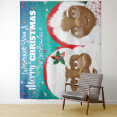 Afrikaanse Amerikaanse kerstman en mevrouw Claus K Wandkleed (In situ)