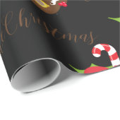 Afrikaanse Amerikaanse kerstman en Mrs Claus Cadeaupapier (Rol Hoek)