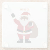 Afrikaanse Amerikaanse kerstman Glazen Onderzetter (Achterkant)