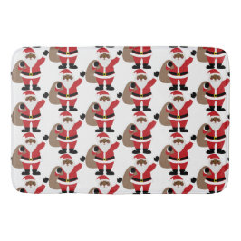 Afrikaanse Amerikaanse kerstman Holiday Bath Mat