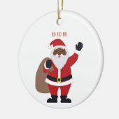 Afrikaanse Amerikaanse kerstman Keramisch Ornament (Links)