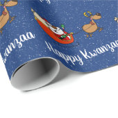 Afrikaanse Amerikaanse kerstman Kwanzaa Cadeaupapier (Rol Hoek)