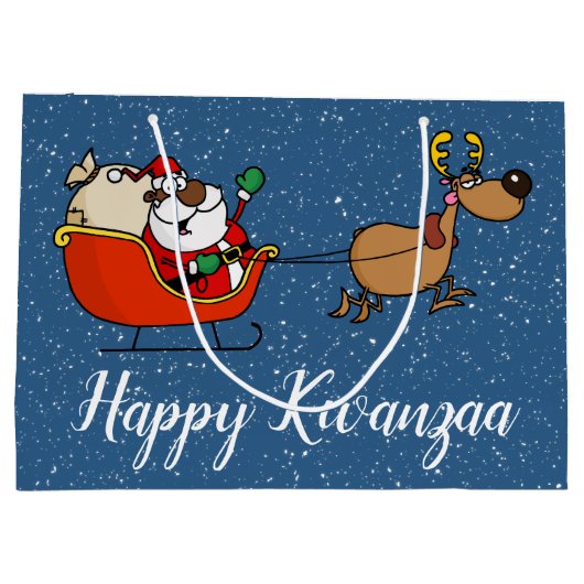 Afrikaanse Amerikaanse kerstman Kwanzaa Large Cadeautasje (Achterkant)