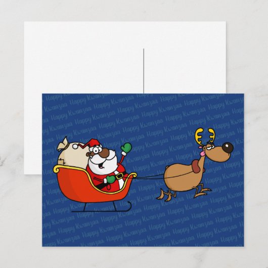 Afrikaanse Amerikaanse kerstman Kwanzaa-viering Briefkaart (Voorkant / Achterkant)