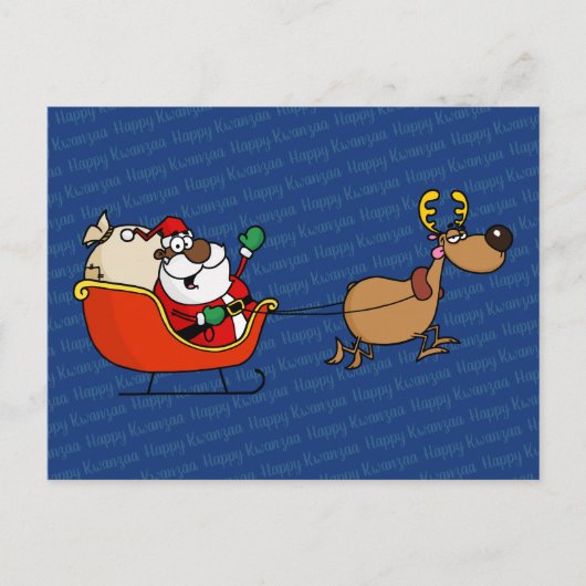 Afrikaanse Amerikaanse kerstman Kwanzaa-viering Briefkaart (Voorkant)