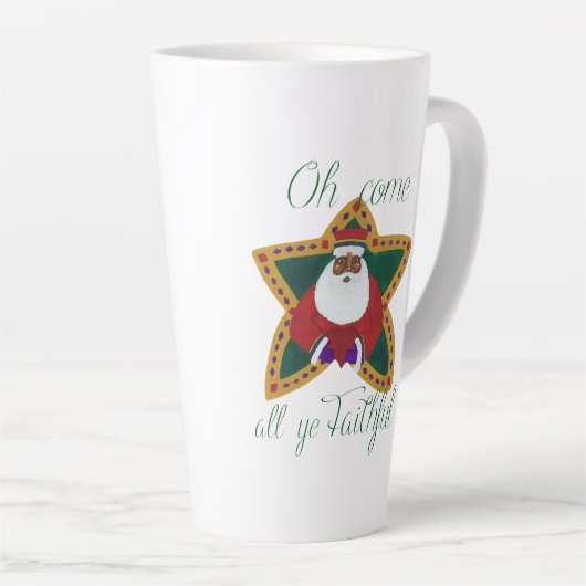 Afrikaanse Amerikaanse kerstman Latte Mok (Rechterhoek)