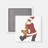 Afrikaanse Amerikaanse kerstman Magneet (Voorkant / Achterkant)