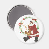 Afrikaanse Amerikaanse kerstman Magneet (Voorkant / Achterkant)