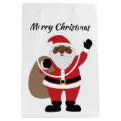 Afrikaanse Amerikaanse kerstman Medium Cadeauzakje (Voorkant)