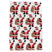 Afrikaanse Amerikaanse kerstman Merry-kerstmei Medium Cadeauzakje (Achterkant)