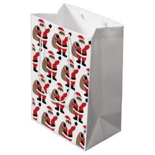 Afrikaanse Amerikaanse kerstman Merry-kerstmei Medium Cadeauzakje