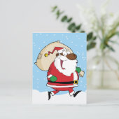 Afrikaanse Amerikaanse kerstman met cadeautjes Feestdagenkaart (Staand voorkant)