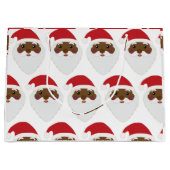 Afrikaanse Amerikaanse kerstman met grote cadeaus Groot Cadeauzakje (Voorkant)