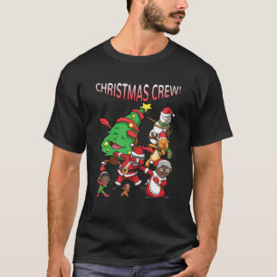Afrikaanse Amerikaanse kerstman met zwarte kerstma T-shirt