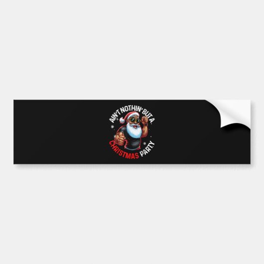 Afrikaanse Amerikaanse kerstman Pajama Bumpersticker (Voorkant)