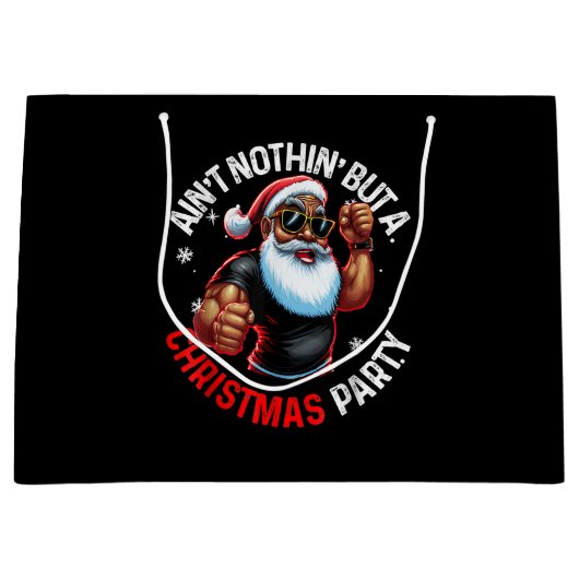 Afrikaanse Amerikaanse kerstman Pajama Groot Cadeauzakje (Voorkant)