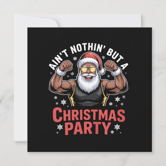 Afrikaanse Amerikaanse kerstman Pajama Kaart (Voorkant)