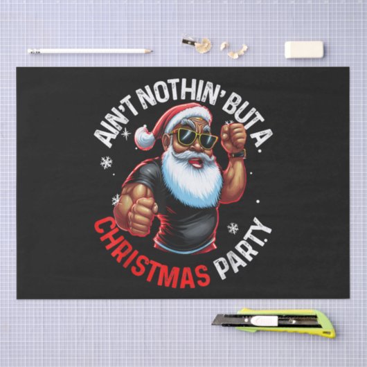 Afrikaanse Amerikaanse kerstman Pajama Tissuepapier (Craft)