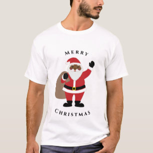 Afrikaanse Amerikaanse kerstman T-Shirt