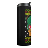Afrikaanse Amerikaanse kerstman Thermosbeker (Gedraaid links)