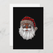 Afrikaanse Amerikaanse kerstman Zwarte Kerstluis Kaart (Voorkant / Achterkant)