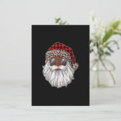 Afrikaanse Amerikaanse kerstman Zwarte Kerstluis Kaart (Staand voorkant)