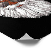 Afrikaanse Amerikaanse kerstman Zwarte Kerstluis Poster (Hoek)