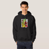 Afrikaanse Amerikaanse kerstmankreet San Hoodie (Voorkant volledig)