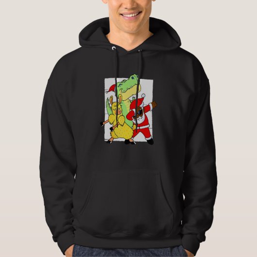 Afrikaanse Amerikaanse kerstmankreet San Hoodie (Voorkant)