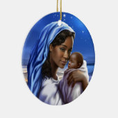 Afrikaanse Amerikaanse kerstsieraden Keramisch Ornament (Rechts)