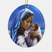 Afrikaanse Amerikaanse kerstsieraden Keramisch Ornament (Links)