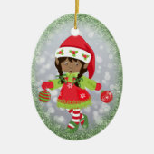 Afrikaanse Amerikaanse kerstversiering Keramisch Ornament (Voorkant)