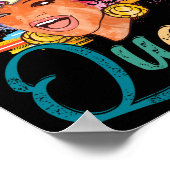 Afrikaanse Amerikaanse koningin onderwezen sterke  Poster (Hoek)