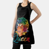 Afrikaanse Amerikaanse koningin onderwezen sterke Schort (Insitu)