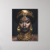 Afrikaanse Amerikaanse kunst aan de muur, zwarte v Canvas Afdruk (Voorkant)