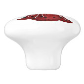 Afrikaanse Amerikaanse Ladybug Faerie Keramische Knop (Zijkant)