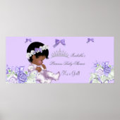 Afrikaanse Amerikaanse lavender Gray Baby shower G Poster (Voorkant)