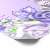 Afrikaanse Amerikaanse lavender Gray Baby shower G Poster (Hoek)