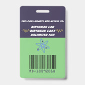 Afrikaanse Amerikaanse Mad Scientist Boy Birthday Badge (Achterkant)