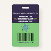 Afrikaanse Amerikaanse Mad Scientist Boy Birthday Badge (Achterkant)