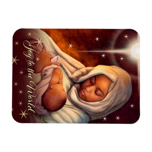 Afrikaanse Amerikaanse Madonna-kerstmagneten Magneet (Horizontaal)