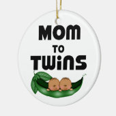 Afrikaanse Amerikaanse mam tegen tweelingen Keramisch Ornament (Links)