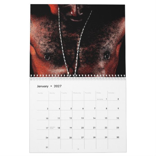 Afrikaanse Amerikaanse Man kalender (Jan 2027)